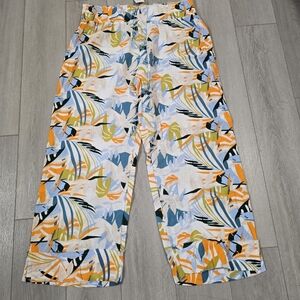 Ashley Stewart Floral Cotton Pants 18/20 NWT